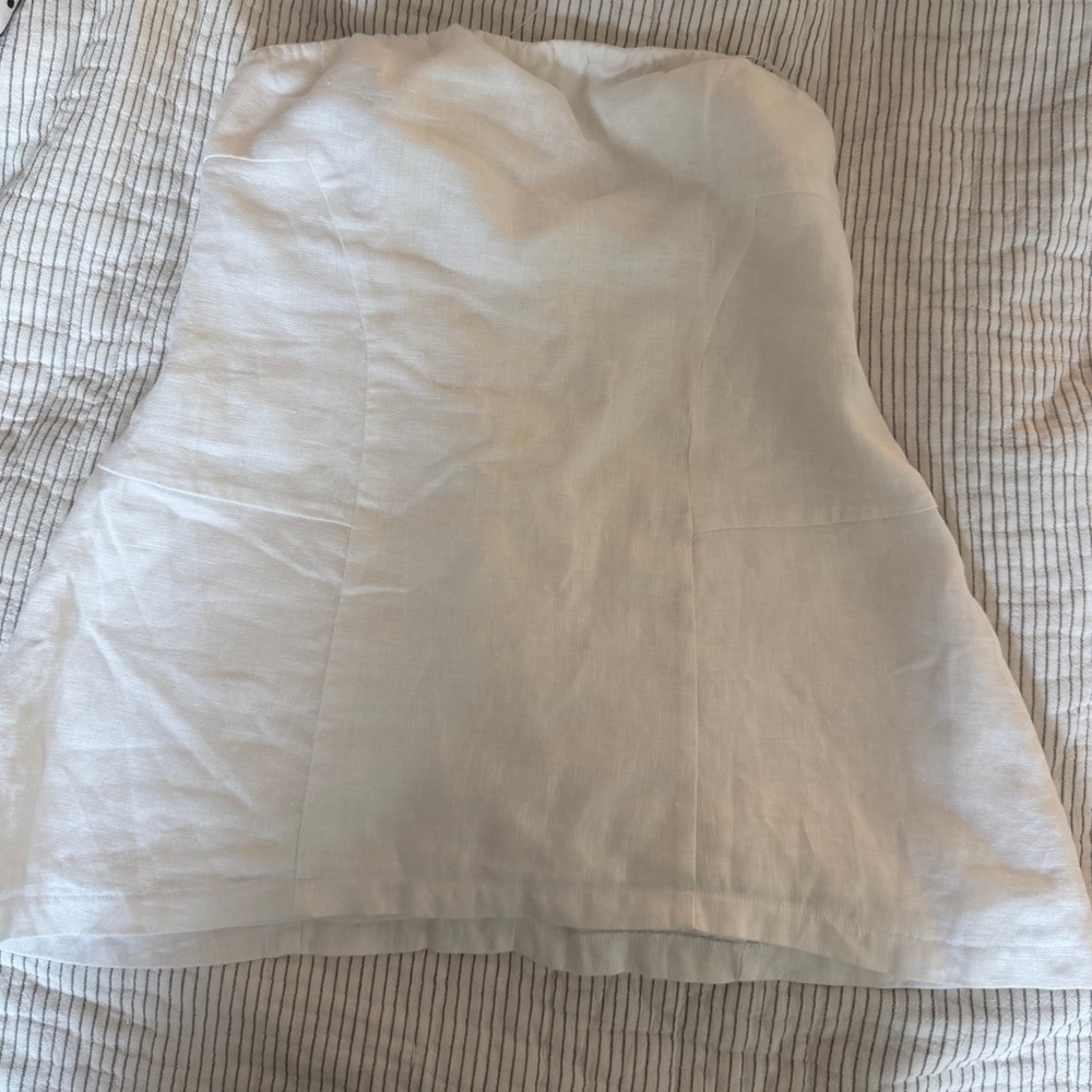 DISSH A-line linen tube top